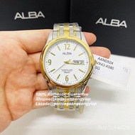 100% Original ALBA Couple Set Minimalist Men Women Fashion Quartz Analog Stainless Steel Watch AXND
