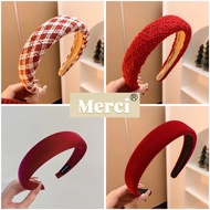 Hairband, Cute hairband, hot trend mane -[Merci]- Flip hair, Red hairband, CNY mane, Lady's hairband