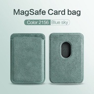👝กระเป๋าสตางค์แม่เหล็ก MagSafeSanCore Alcantara สำหรับ iPhone 12 12Pro 12Pro Max 12Mini เคสฝาหลังที่ใส่การ์ด