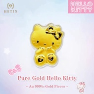 【HETIN】Pure Gold 999/24K emas Hellokitty Gold Bar Goldcoin（0.3g） Solid Gold Gift Box Gold Ornaments