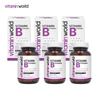 [แพ็ค 3 ขวด] วิตามินบีรวม Vitamin B Complex วิตามินบีคอมเพล็กซ์ วิตามินเวิลด์ Vitamin World วิตามินบ