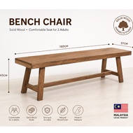 Solidwood Malaysia Bench Chair | Indoor Bench Chair With Splayed Leg
