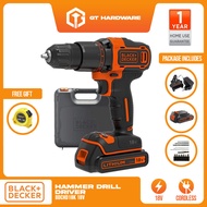 BLACK &amp; DECKER BDCHD18K Cordless Hammer Drill Powered by 18V Lithium With Case