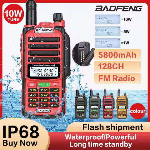 BaoFeng UV98 Pro Walkie Talkie Professional UV98 V2 Plus 10W Powerful Waterproof VHF UHF Dual Band T