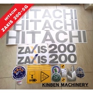 [ORI] HITACHI ZAXIS ZX200-5G ZX200-5 Excavator Sticker Set Mesin Stickers 神手挖掘机原装全车贴纸