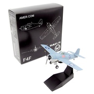 AMER World War II US Navy F4F Wildcat Carrier Fighter VMF-223 Finished Alloy Airplane Model 1/72