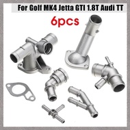 [M G L O] 6Pcs Aluminium  Cooling Coolant Hose Connector Supercharger Pipe for MK4 Golf  GLI TT 1J01