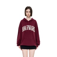 Áo Nỉ BM Hoodie Phong Cách Harvard Dành Cho Nữ 2025 Mới Áo Nỉ Mỹ Cỡ Lớn Áo Nỉ Cổ Tròn Dài Tay Thường