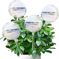 4 Pcs Iridescent Glass Plant Watering Globes - 9 Inch Self Watering Planter Insert | Plant Watering 