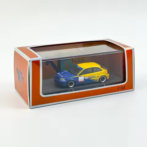 NA 1:64 Scale Resin Honda Civic EK9 Type R SPOON Toys Sports Cars Model Classics Adult Gifts Souveni