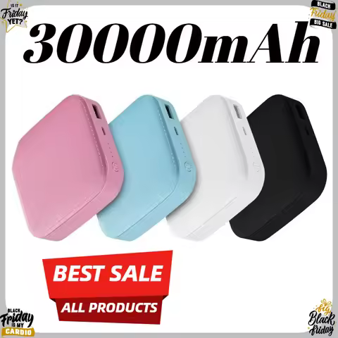 30000mAh Mini Power Bank Large-capacity Phone External Backup Battery Pack Fast Charging Powerbank f