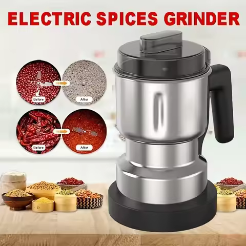 Coffee Grinder, Coffee Mill, Electric Stainless Steel Grinder, Dry Bean Grinder, Multifunctional Hom