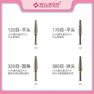 WILSON WILSON Tapered Long Blade 4.0mm Plating Diamond Manicure Tool Russian Style Front Polishing H