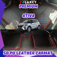 Perodua ATIVA LAXEY Carpet Floot mat 5D Carpet Pu Leather