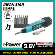 Japan Star Rechargeable Cordless Screwdriver with 6 Screwdriver Bit Screwdriver Machine USB Quick Ch