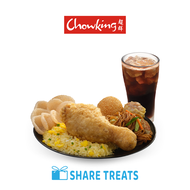 Chowking Chinese-Style Fried Chicken Lauriat with Drink (SMS eVoucher)