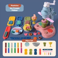 Plasticine Clay Kids Toys Ice cream Maker or Noodle Maker Machine Plasticine Toys Clay Toy Mainan Kanak - Kanak Hadiah