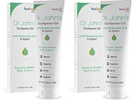 Hyalogic Dr. John’s Natural Toothpaste Gel (Pack of 2) w/Hyaluronic Acid HA and Xylitol – Support He