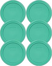 Pyrex 7202-PC 1 Cup Green Round Plastic Replacement Lid - 6 Pack