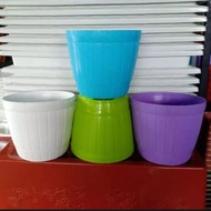 pot gentong kayu ukuran 18cm / pot tanaman gentong kayu ukuran 18cm