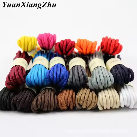 1Pair 20Colors Shoelace Top Quality Polyester Solid Classic Round Shoelaces Casual Sports Boots Lace