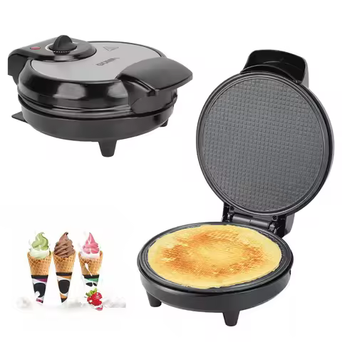 Electric Crispy Egg Roll Maker Omelet Sandwich Iron Crepe Baking Pan Waffle Pancake Oven DIY Ice Cre