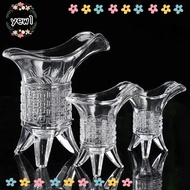 YEWW Crystal Glass Cup, Retro Tripod Base Chinese Emperor Cup,  Ancient Chinese Wine Whiskey Shot Gl