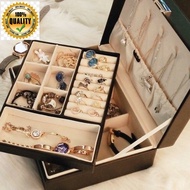 Kotak simpan Barang kemas Kotak PU Leather Jewellery Jewelry Accessories Necklace Storage Box Kotak Koleksi Brang Kemas