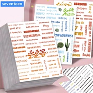 8 Sheets seventeen Lyrics Cut Film Stickers Simple Handbook Packing diy Handmade Decorative Stickers