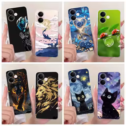 For Vivo V60 Lite 4G Case V2530 Cool Robot Animals Painted Cover Soft Silicone Phone Case For Vivo V