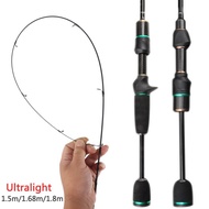 1.5m/1.68m/1.8m/2.1m UL Spinning/Casting Rod 0.8-5g Lure Weight Ultralight High
