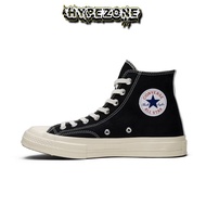 Converse Chuck Taylor All Star 70s High Cdg Play Black White Sepatu