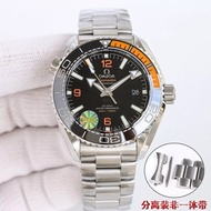 Omega Hot-selling One-Quarter Orange Seahorse 600m Ocean Universe Men's Watch Fashionable All-Match 