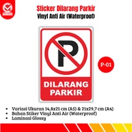 NO PARKING STICKERS NO PARKING SIGN STICKERS Waterproof Vinyl Stickers