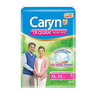 Tã Người Già - Bỉm Tã Quần Caryn Cho Người Lớn Tuổi  Size XL24 XL12 (vòng mông 90-125 cm) - Thanh Ng