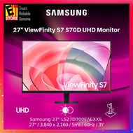SAMSUNG Monitor 27" / 32" ViewFinity S7 S70D UHD 4K HDR10 READY - BEZELESSS DESIGN / HDMI +DP (3YEAR