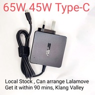 Local Stock Asus GaN 45W 65W USBC Type-C Charger 20V 3.25A 15V3A 12V3A 9V3A 5V2A Laptop Charger
