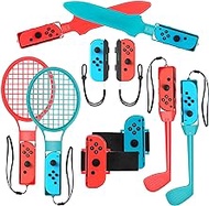 2022 Switch Sports Accessories Bundle for Nintendo Switch Games , 10-in-1 Family Party Pack Game Accessories Set Kit for Switch OLED Sports Games