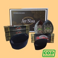 Songkok An-Nisa Peci Hitam Kopiah Anak Dan Dewasa Tinggi 7cm 8cm 9cm 10 cm Bludru Halus (Bisa Cod)