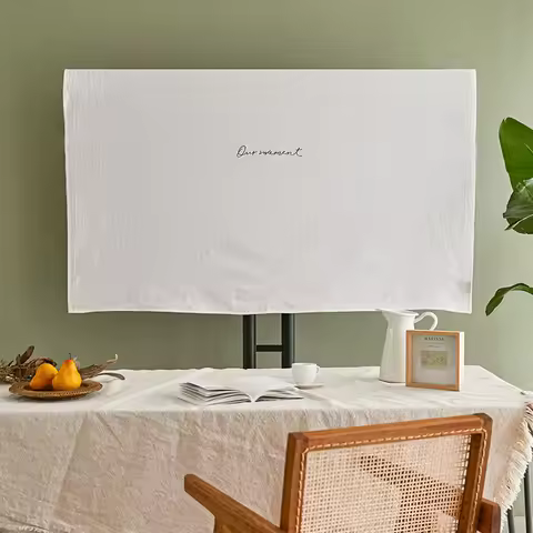 100% cotton TV dust cover LCD high-end TV cover dustproof cloth for 55 inches, 65 inches, 43 inches,