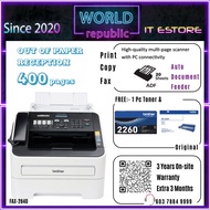 Brother Mono Laser Printer FAX-2840 A4 Print Copy Fax ADF with Hand-Set Voice Call similar fax-878 l