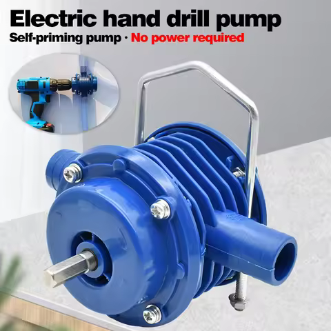 Multi-functional Hand Drill Pump, POM Material Self-priming Pump Does Not Need Power Supply for Wate