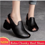 FC3 Women’s retro comfortable block heels sandals