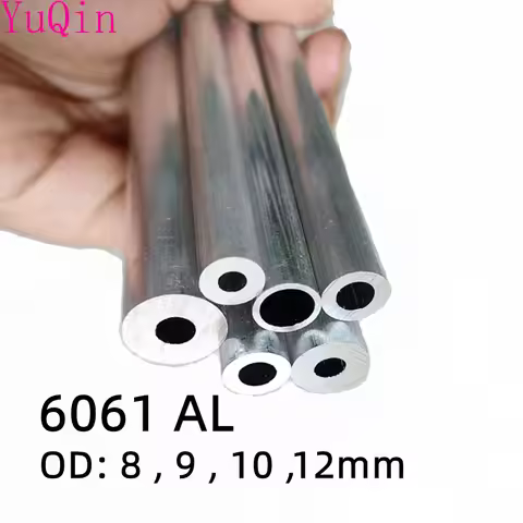 6061 aluminum tube pipe , OD 8 9 10 12mm Round hollow alloy 6061 aluminum tube Shaft sleeve Pole CNC