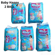 MURAH 2 BALL Baby Happy Pants S,M,L,XL,XXL Popok Bayi Baby Happy Pampers