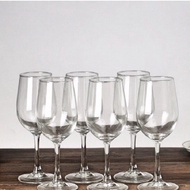 (Return Commitment If Broken)Set of 6 Date Wine Glasses CNY Clear Cups, 330 ML Thick