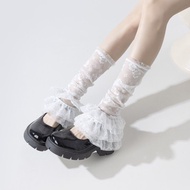 White Pile Socks Lace Lace Leg Cover Lolita Lolita jk Socks