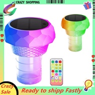 Solar Pool Chlorine Floater RGB Lamp 2PCS Solar Pool RGB Lamp Remote Control LED Pood Decor Lights f
