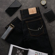 BLACK X BROWN DENIM 13OZ - Selvedge Accent Blue Black Denim Stretch 13oz raw Denim Pants