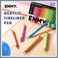 ENMY Rainbow Series Acrylic Retractable Fineliner Pens 6 PCS/SET